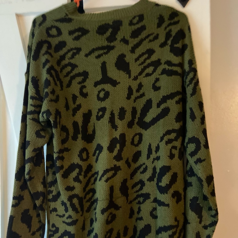 Tunic sweater, leopard, medium, comfy, cute